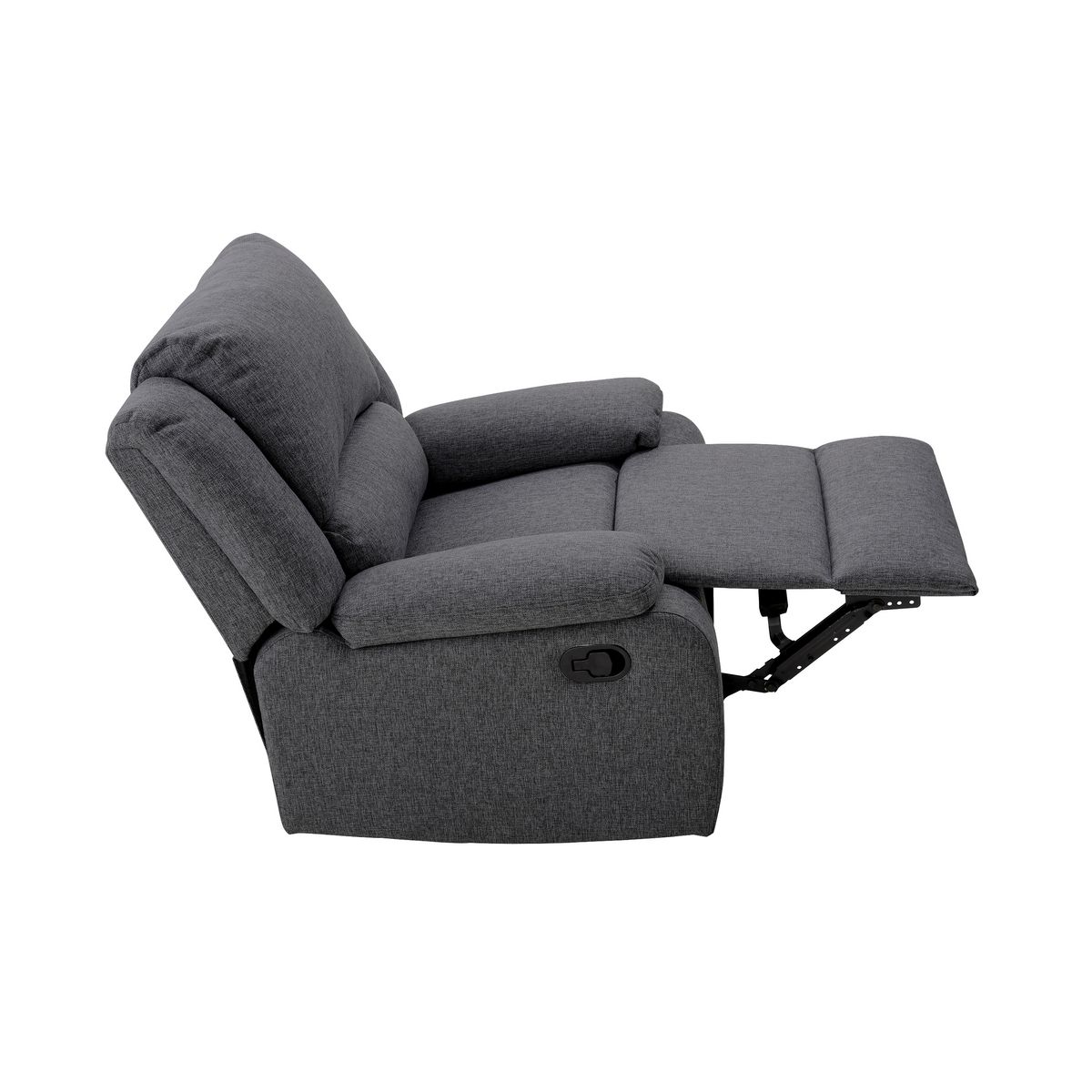 Fauteuil relax manuel HELENE tissu coloris gris anthracite