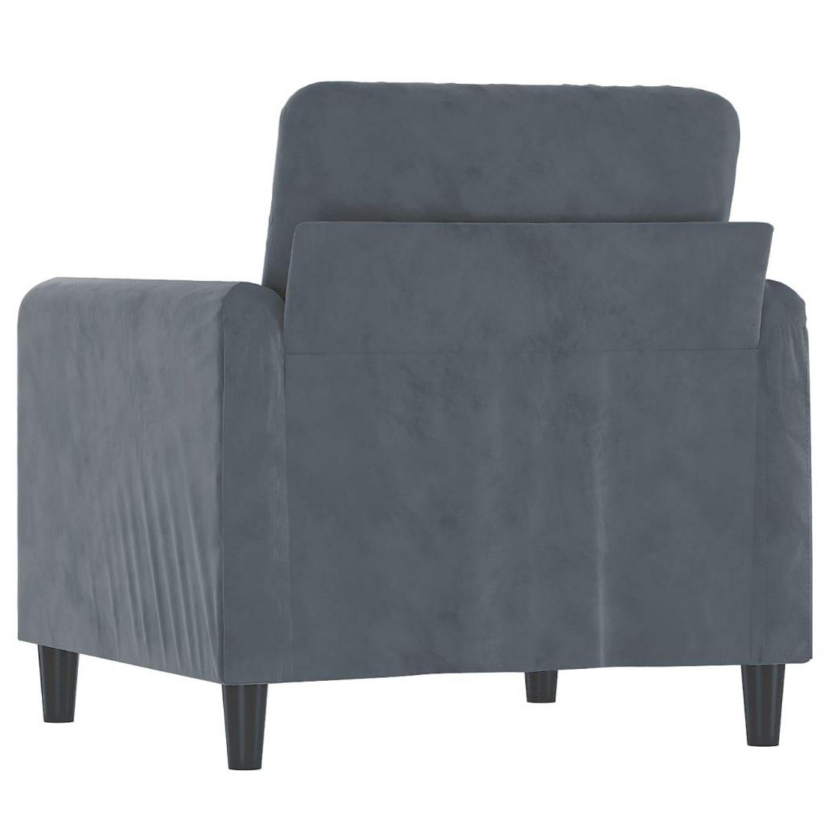 VIDAXL Fauteuil Gris fonce 60 cm Velours