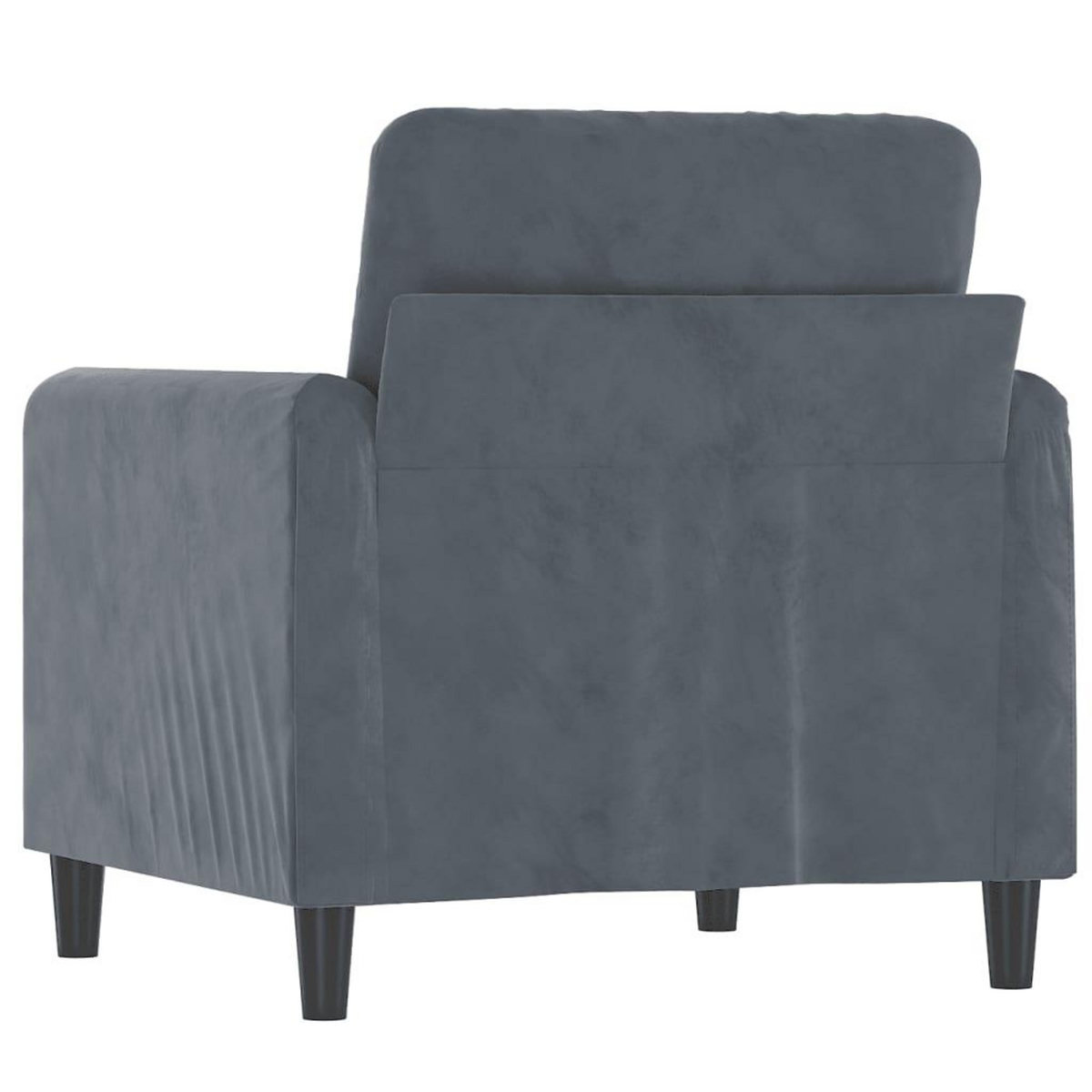 VIDAXL Fauteuil Gris fonce 60 cm Velours