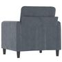 Voir la diapositive 5 : VIDAXL Fauteuil Gris fonce 60 cm Velours