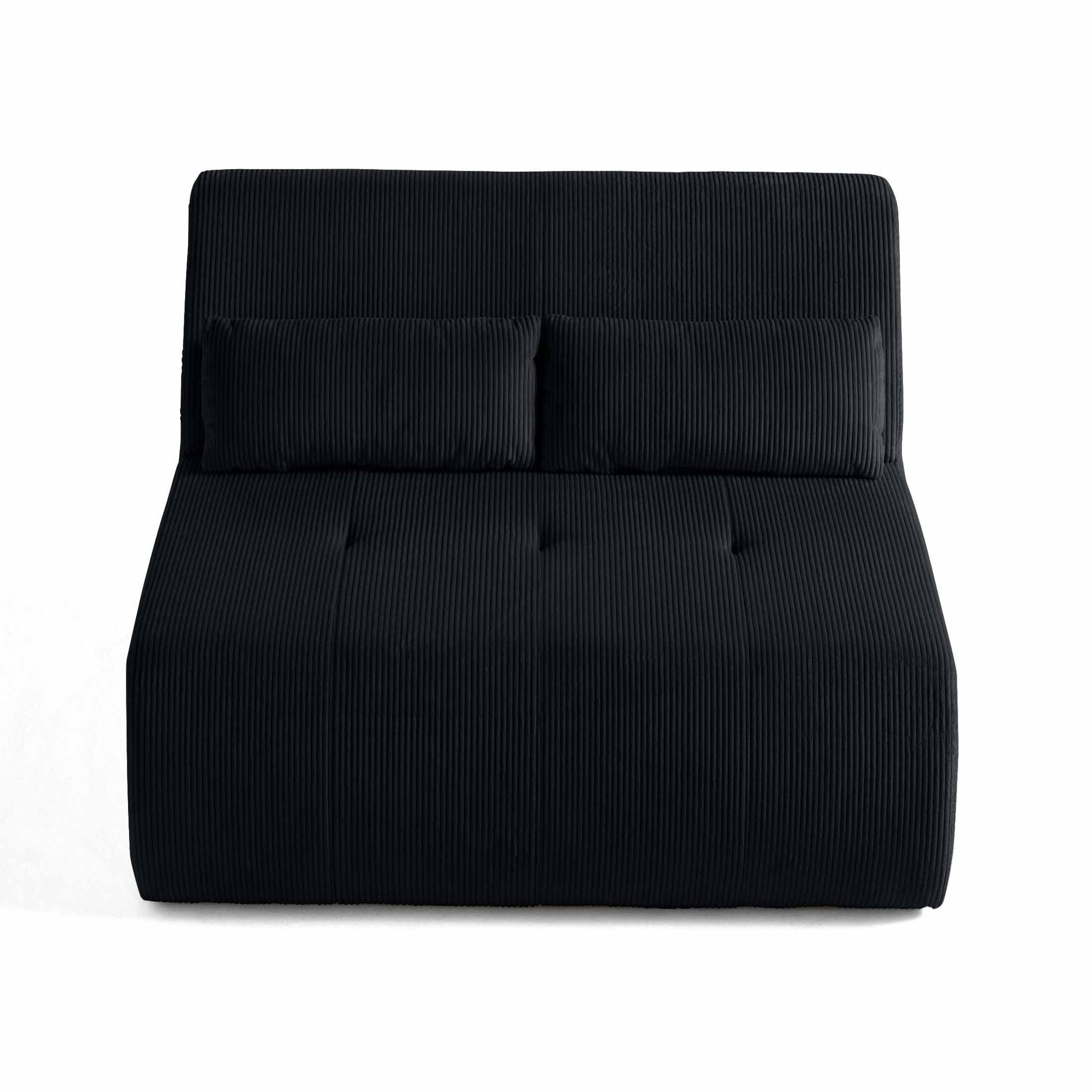 Voir la diapositive 6 : LISA DESIGN Onyx - canapé droit 2 places - en velours côtelé