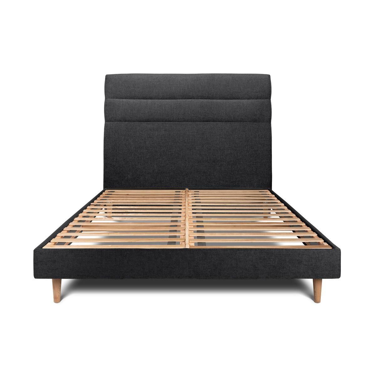 Sommeil de Plomb Lit avec tête de lit lignes tissu et sommier kit - Hauteur totale : 29cm