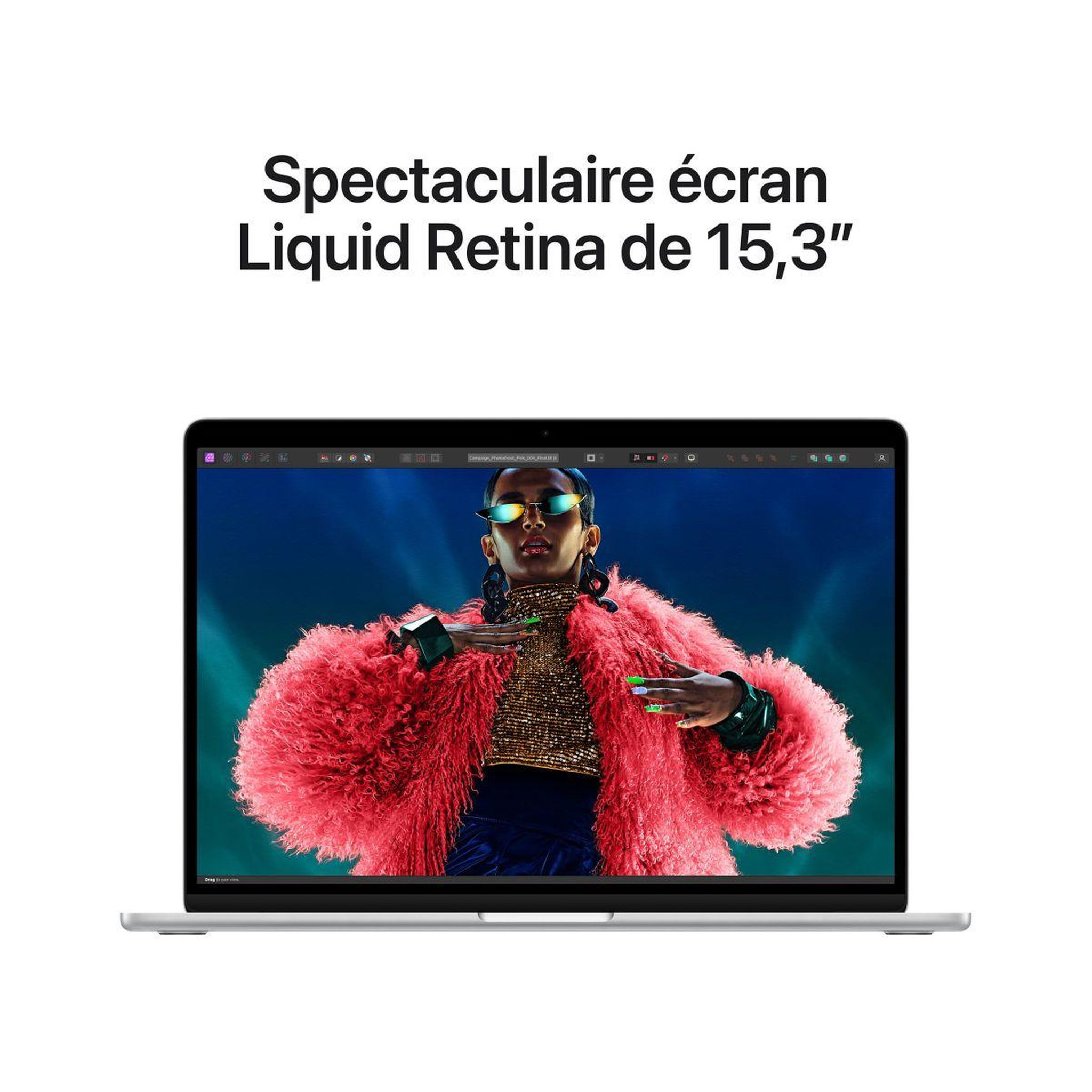 Voir la diapositive 3 : APPLE Ordinateur Apple Air 15' M3 24Go CPU8 GPU10 512Go Argent