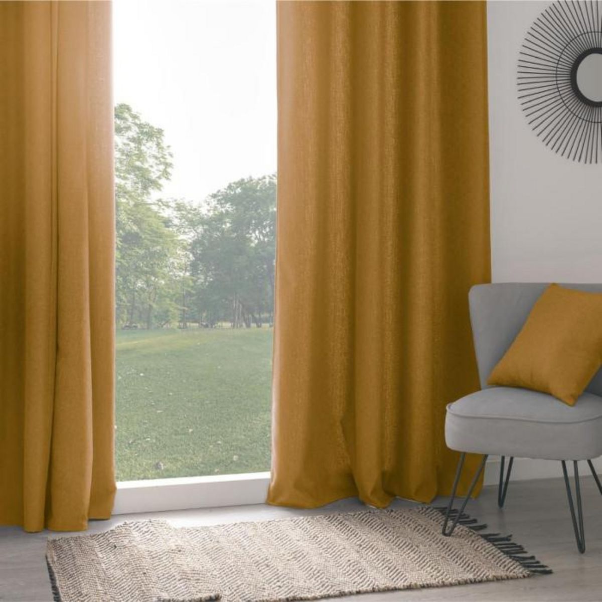 ATMOSPHERA Rideau Isolant  Tim  140x260cm Ocre
