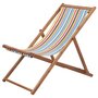 Voir la diapositive 1 : VIDAXL Chaise pliable de plage Tissu et cadre en bois Multicolore