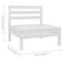 Voir la diapositive 5 : VIDAXL Salon de jardin 7 pcs Bois de pin massif Blanc