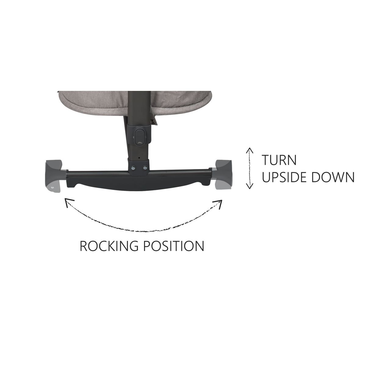 BANINNI Berceau balancelle cododo réglable gris Nesso