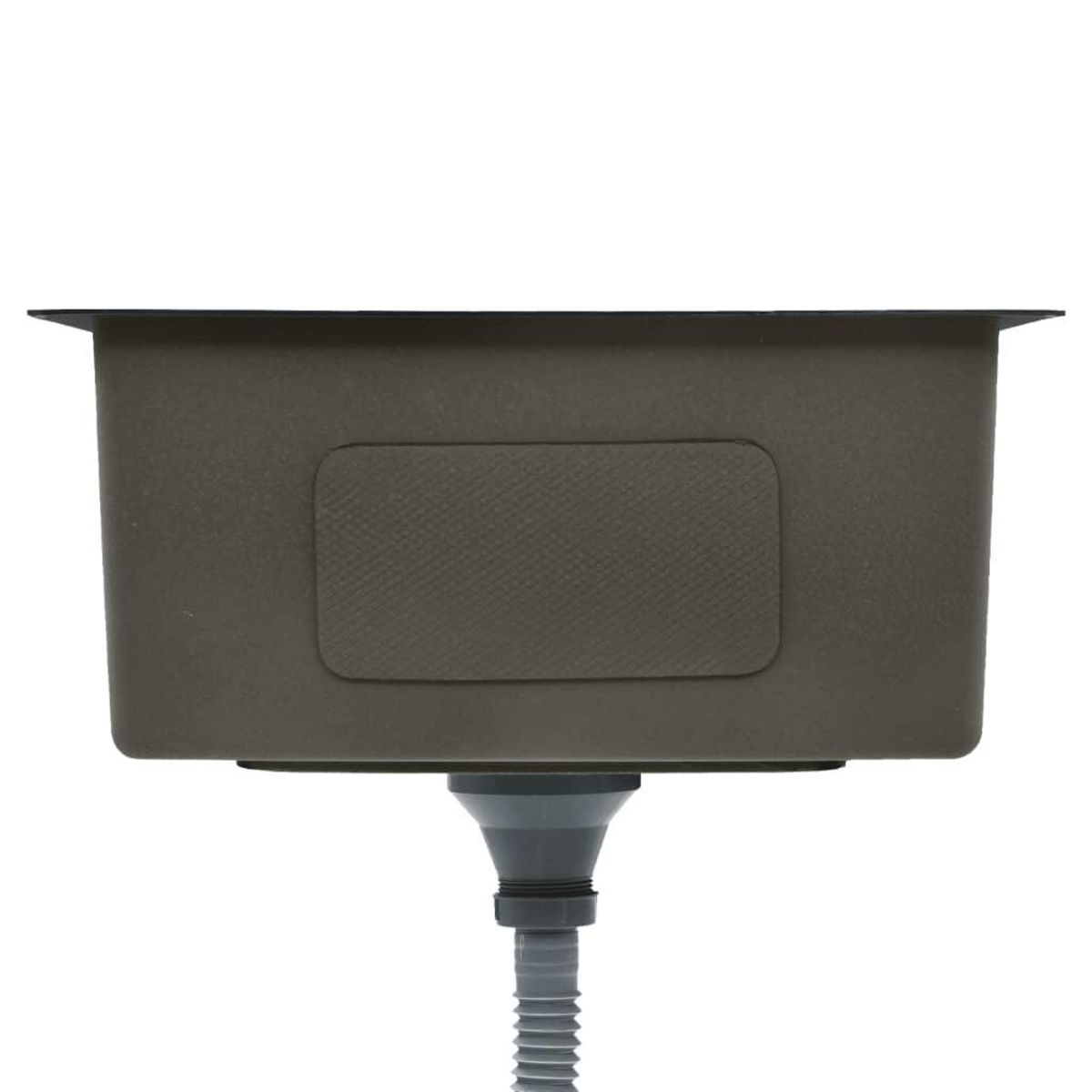 VIDAXL Evier de cuisine fait a la main Noir Acier inoxydable