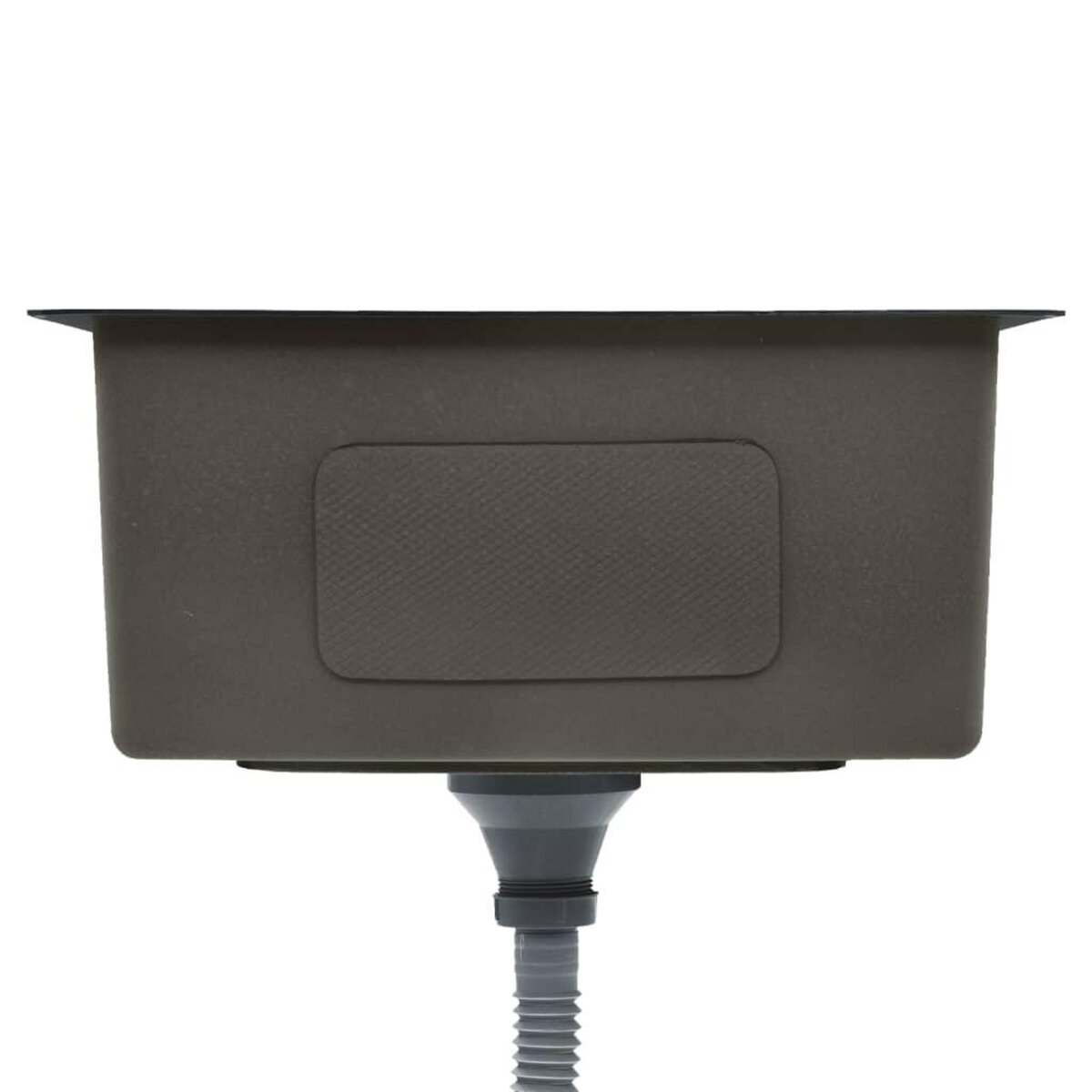 VIDAXL Evier de cuisine fait a la main Noir Acier inoxydable