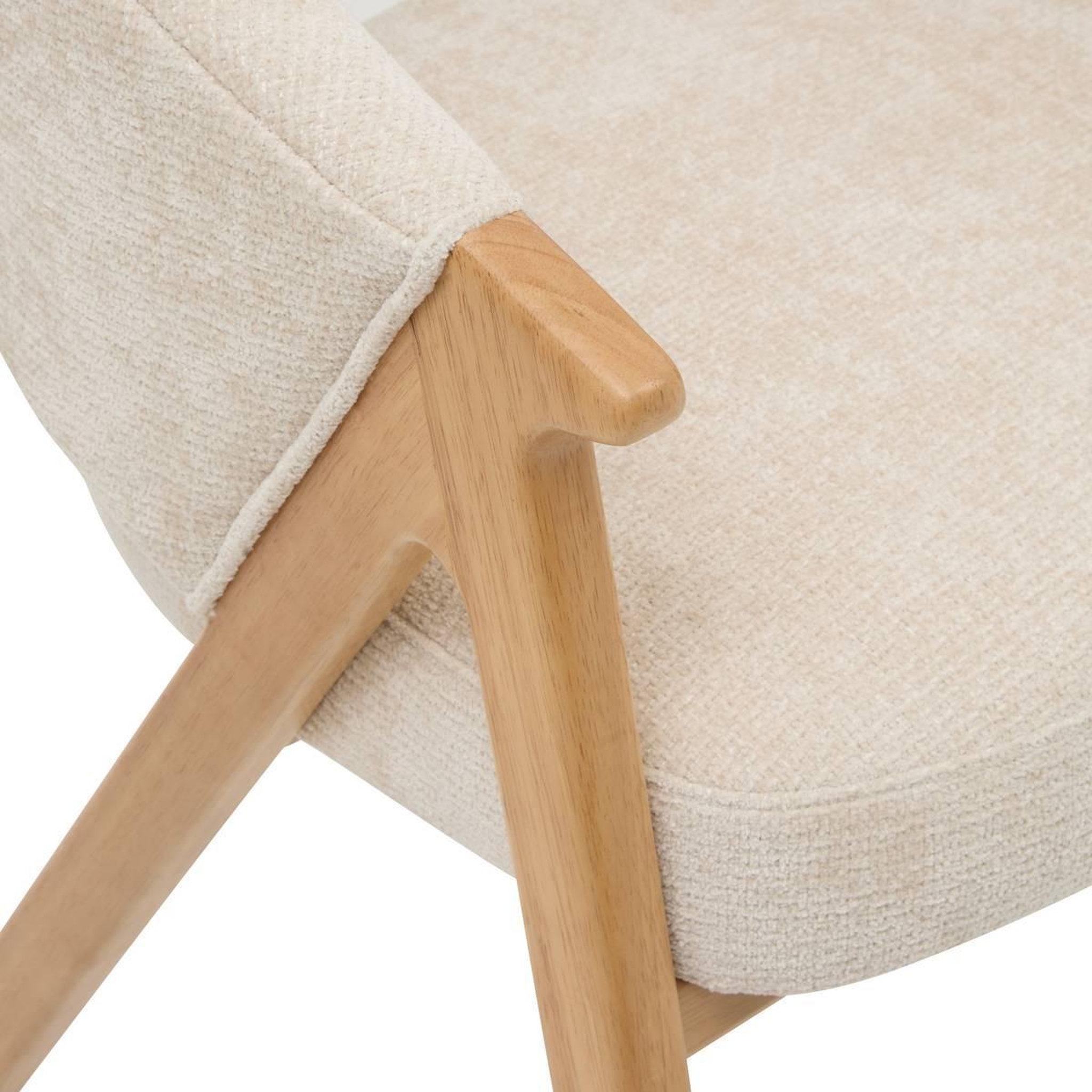 Voir la diapositive 2 : ATMOSPHERA Chaise Fauteuil Design  Amza  79cm Ivoire