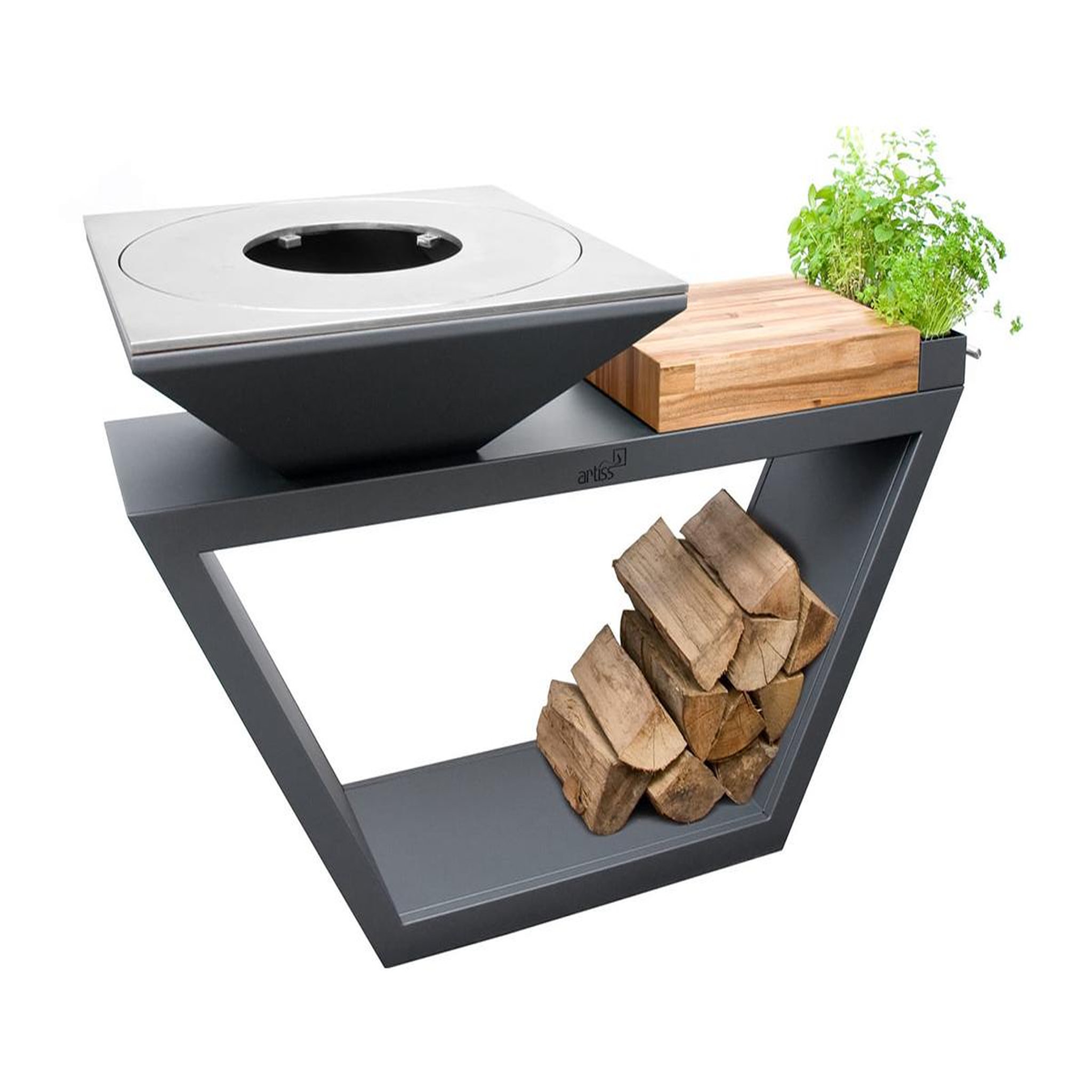 ARTISS DESIGN Brasero g4 graphite plaque de cuisson acier inoxydable alimentaire - artiss