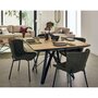 Voir la diapositive 1 : LISA DESIGN Belize - table à manger carrée extensible - effet bois et métal - 4 à 8 personnes