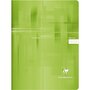 CLAIREFONTAINE Cahier piqué 24x32cm 140 pages grands carreaux Seyes vert