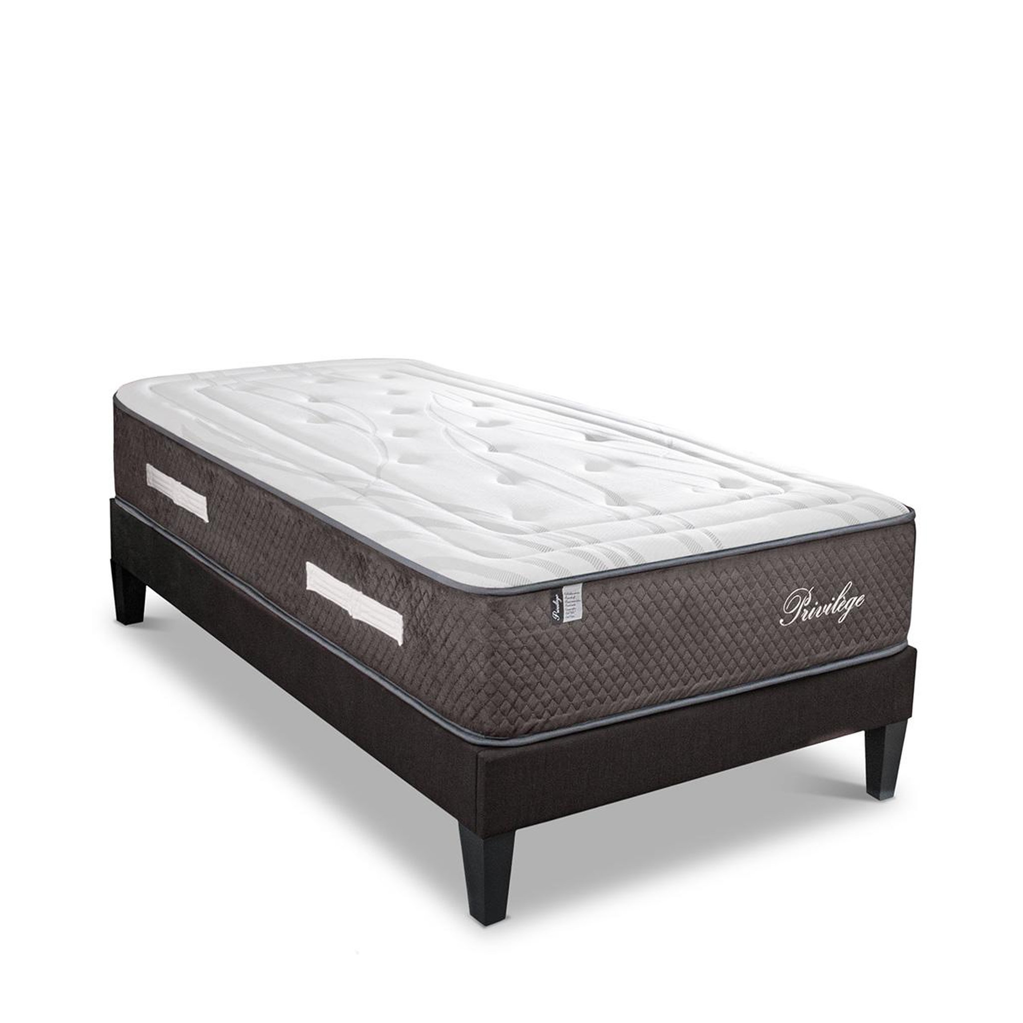 Voir la diapositive 1 : BELLECOUR Bellecour literie | ensemble privilege | matelas ressorts ensachés + sommier bois