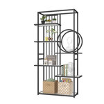 MERAX Etagère à poser noir+blanc - 100 cm mdf et métal