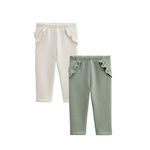 Petit Béguin Lot de 2 leggings enfant en molleton ultra chaud Lison. Coloris disponibles : Vert