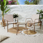 Voir la diapositive 2 : The Home Deco Factory Salon de jardin en aluminium et texaline 2 places MEXICO