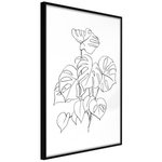 Paris Prix Affiche Murale Encadrée  Bouquet of Leaves. Coloris disponibles : Noir, Jaune