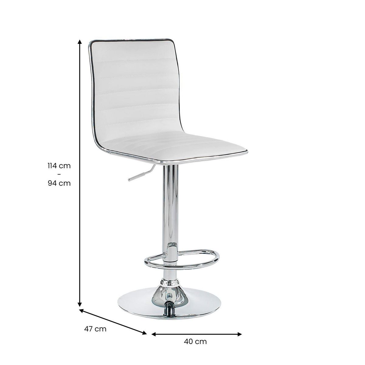 IDIMEX Lot de 2 tabourets de bar ROCA