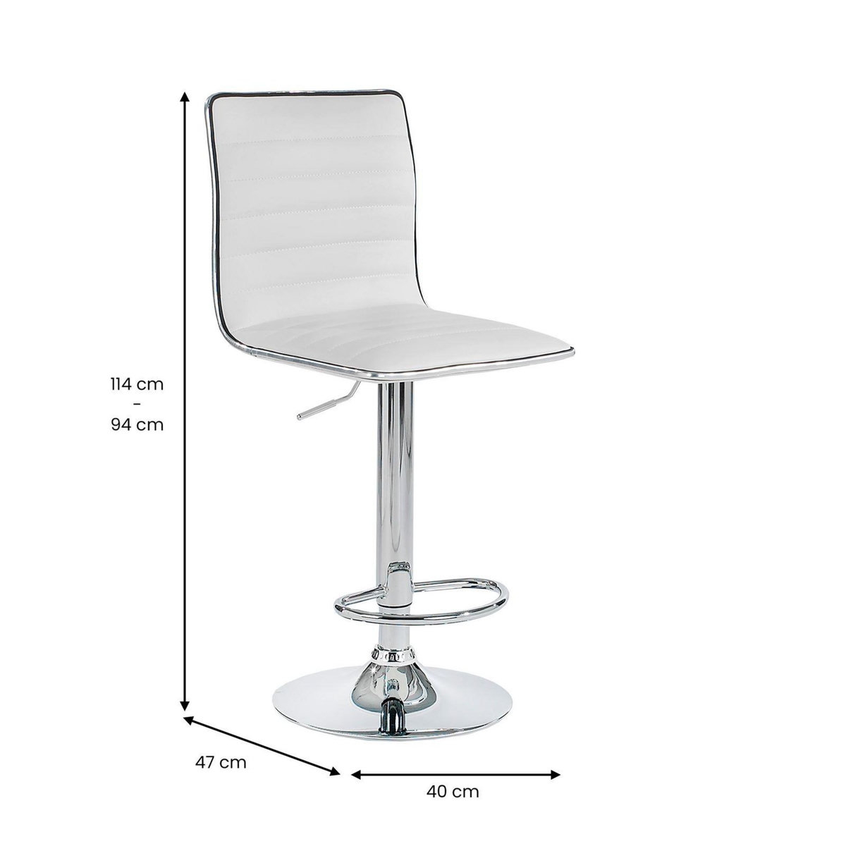 IDIMEX Lot de 2 tabourets de bar ROCA