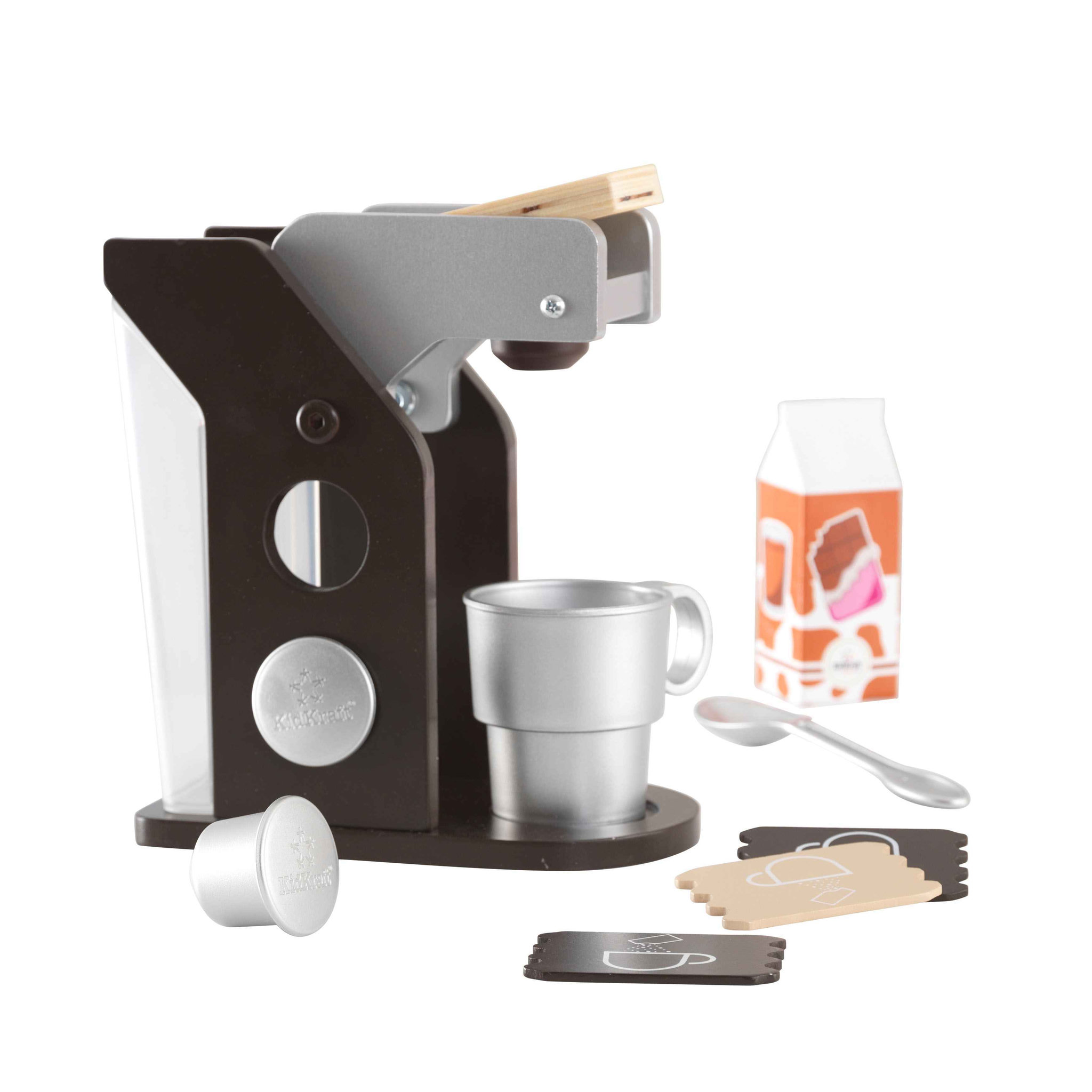 Voir la diapositive 1 : Kidkraft Set machine à café espresso en bois