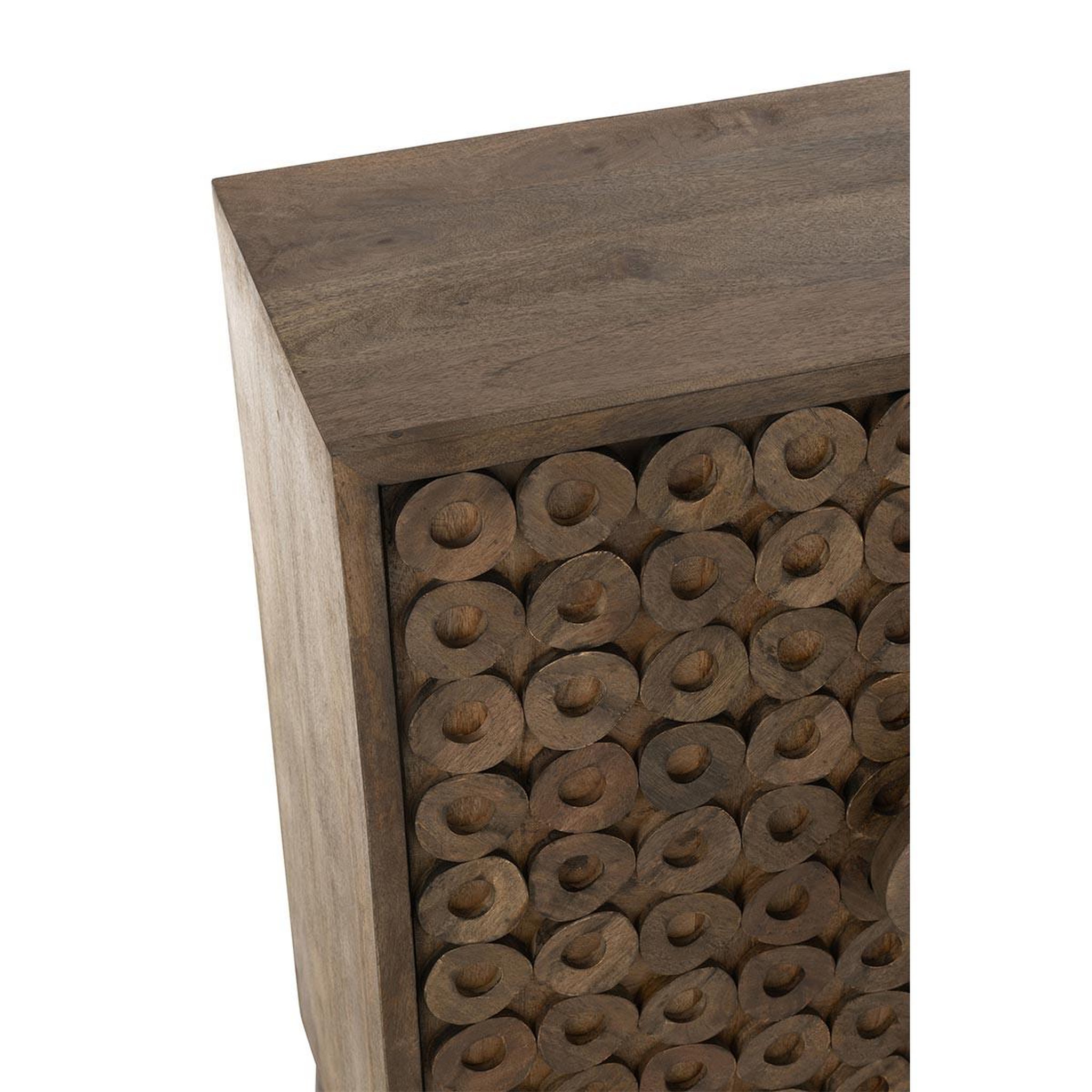 Voir la diapositive 6 : J-LINE Buffet 2 Portes en Bois  Anderson  113cm Marron