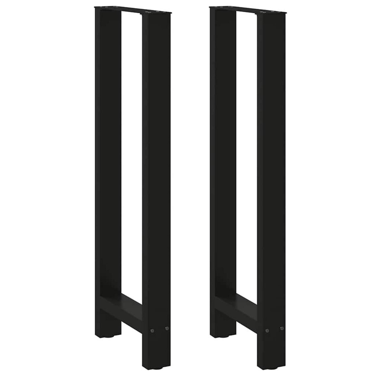 VIDAXL Pieds de table basse noir 2 pcs 40x(110-111) cm acier