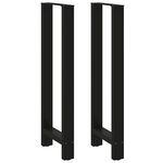 VIDAXL Pieds de table basse noir 2 pcs 40x(110-111) cm acier