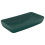 Voir la diapositive 2 : VIDAXL Lavabo de luxe rectangulaire Vert fonce mat 71x38 cm Ceramique