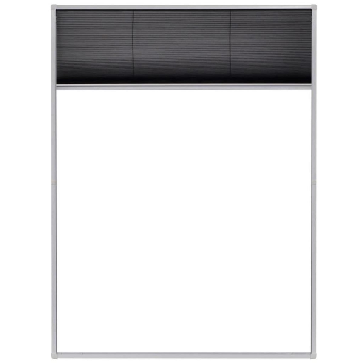VIDAXL Moustiquaire plissee pour fenetre Aluminium 60 x 80 cm