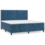 Voir la diapositive 2 : VIDAXL Sommier a lattes de lit et matelas Bleu fonce 200x200cm Velours