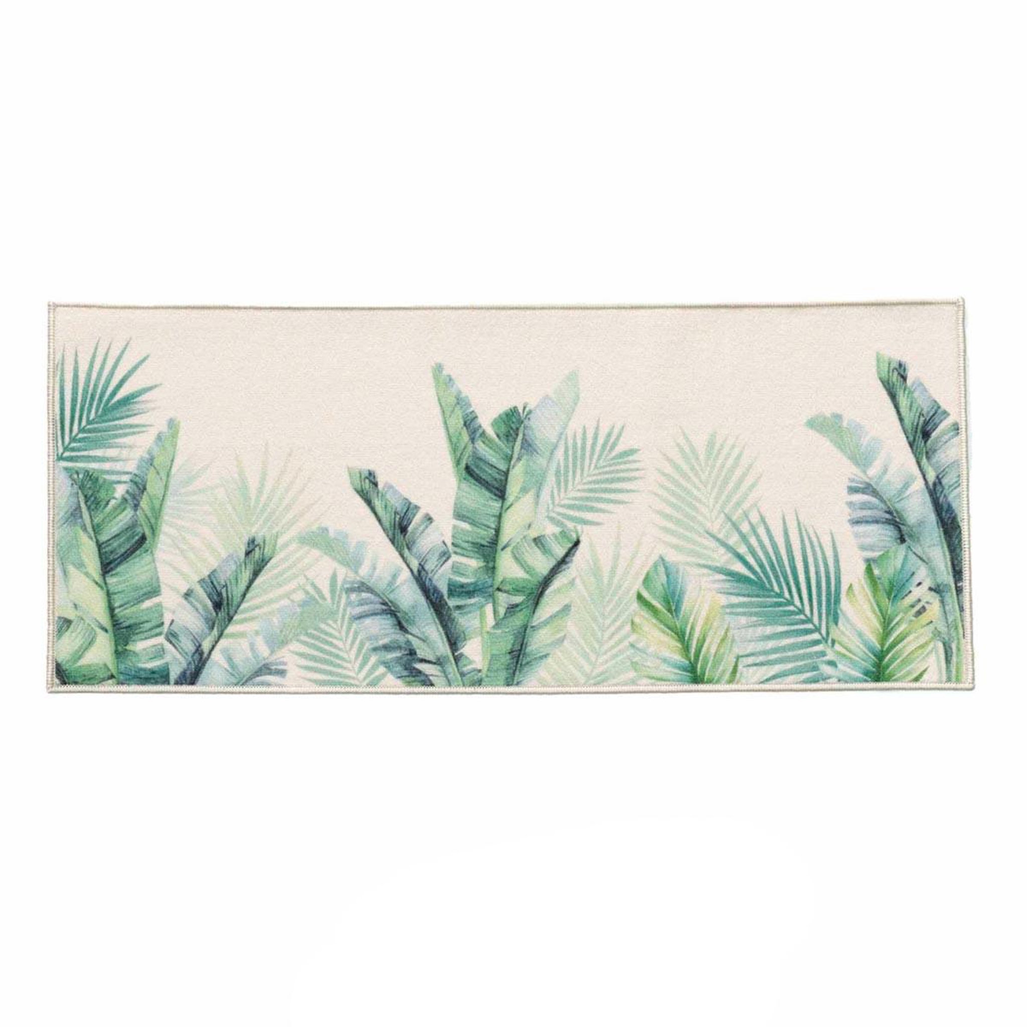Douceur d'Intérieur Tapis déco imprimé  native  50x120cm vert