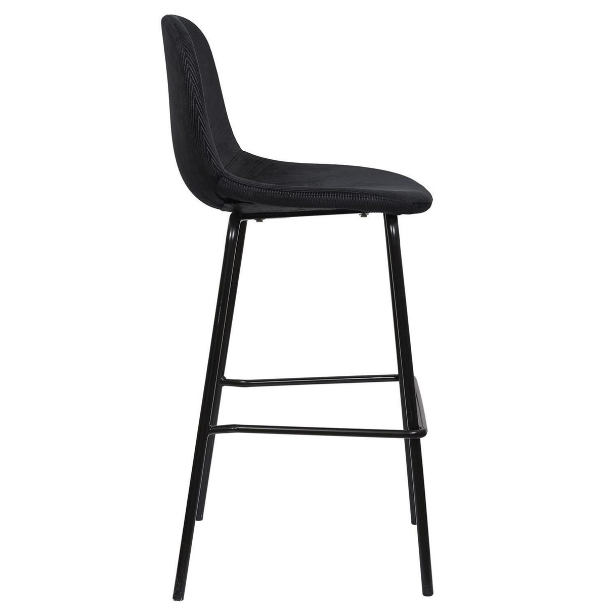 TOILINUX Lot de 2 chaises de bar GIULIA - Noir