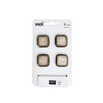 CENTRALE BRICO Lot de 4 boutons de meuble Carré zamak laitonné H.22 x l.30 x P.30 mm