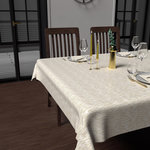 SOLEIL D'OCRE Nappe impriméé anti-tâches GOLD, par Soleil d'Ocre. Coloris disponibles : Blanc, Noir