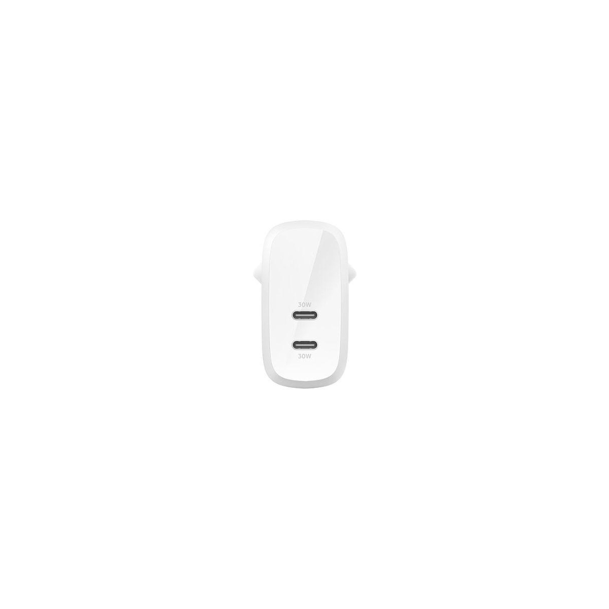 Voir la diapositive 3 : Belkin Chargeur 2x USB-C 30W Blanc