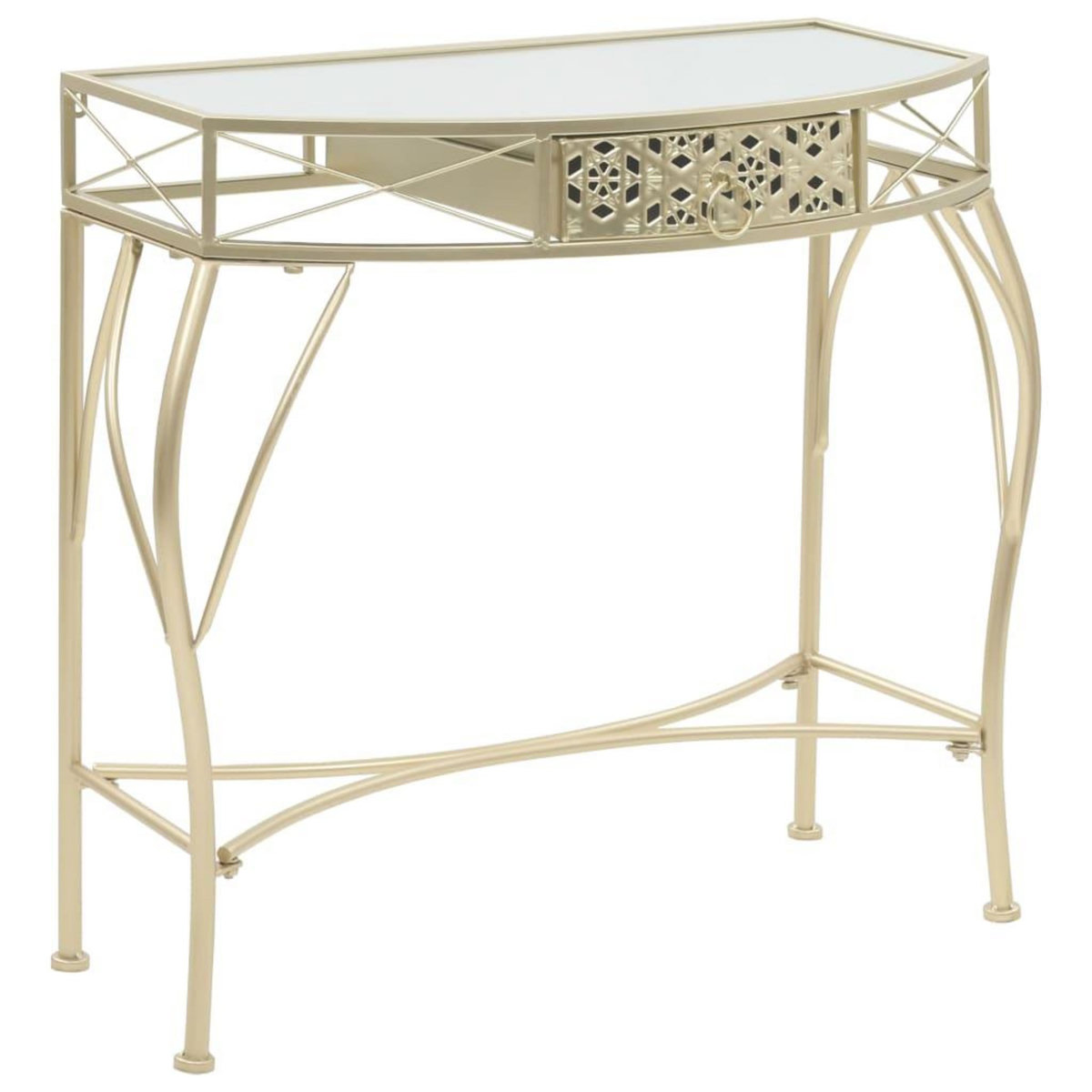 VIDAXL Table d'appoint Style français Metal 82 x 39 x 76 cm Dore