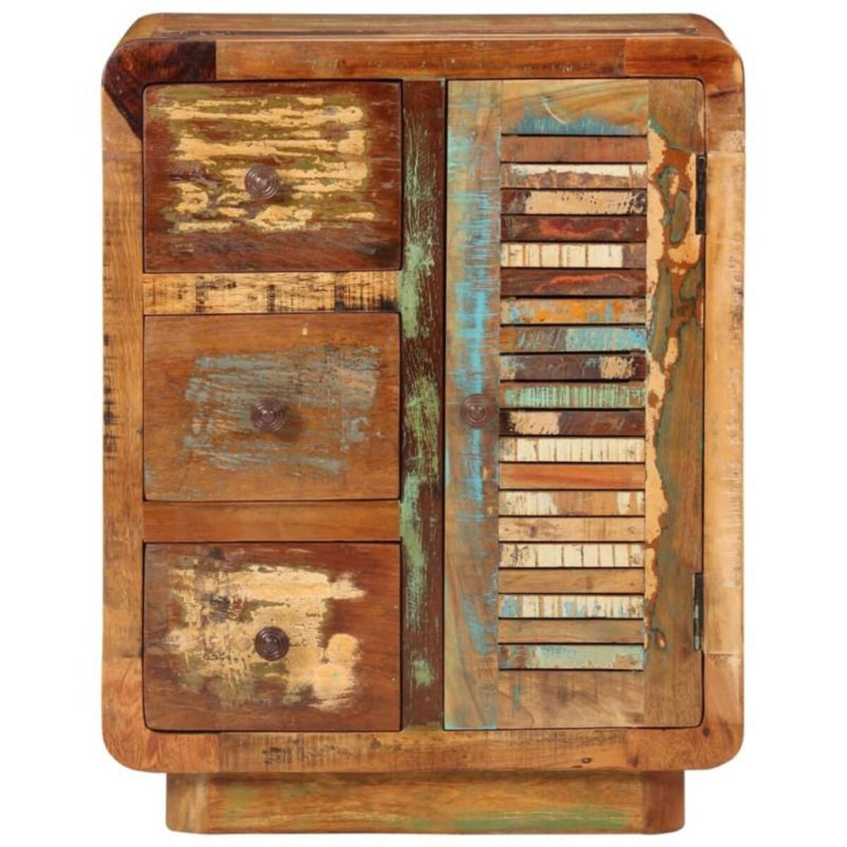 VIDAXL Buffet avec 3 tiroirs 55x30x70 cm bois de récupération massif