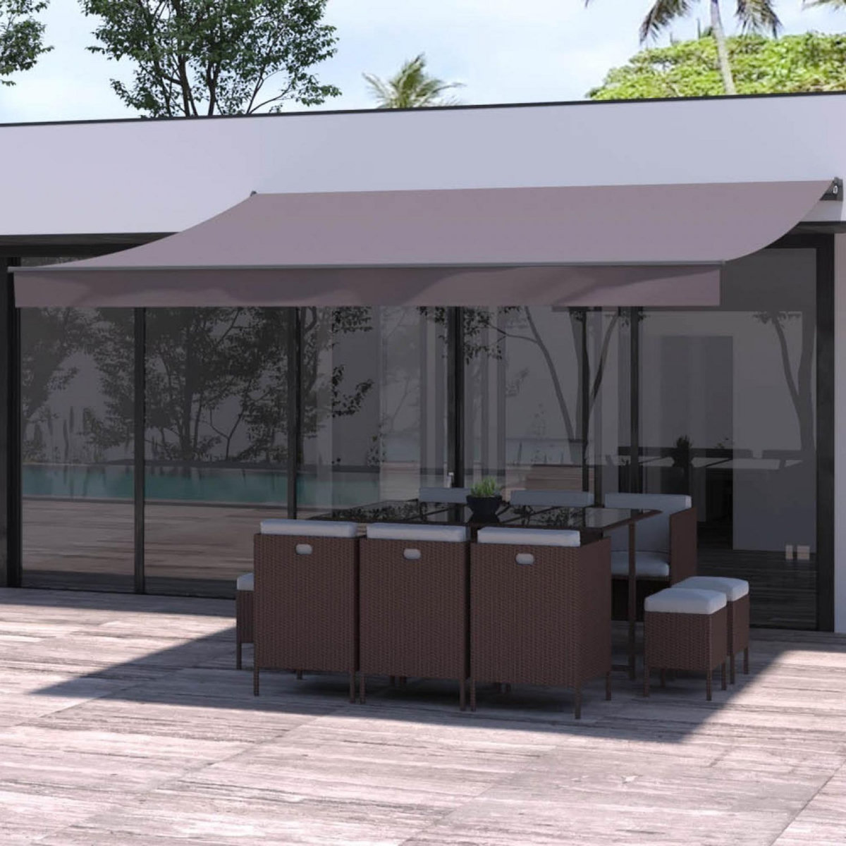 CONCEPT USINE Store banne manuel 4 x 3 m taupe ADRO