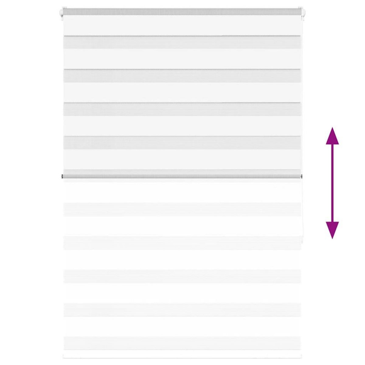 VIDAXL Store zebre blanc 100x150 cm largeur du tissu 95,9cm polyester