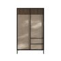 Voir la diapositive 2 : BEST MOBILIER Jules - buffet haut - 2 portes et 2 étagères - 106x177 cm