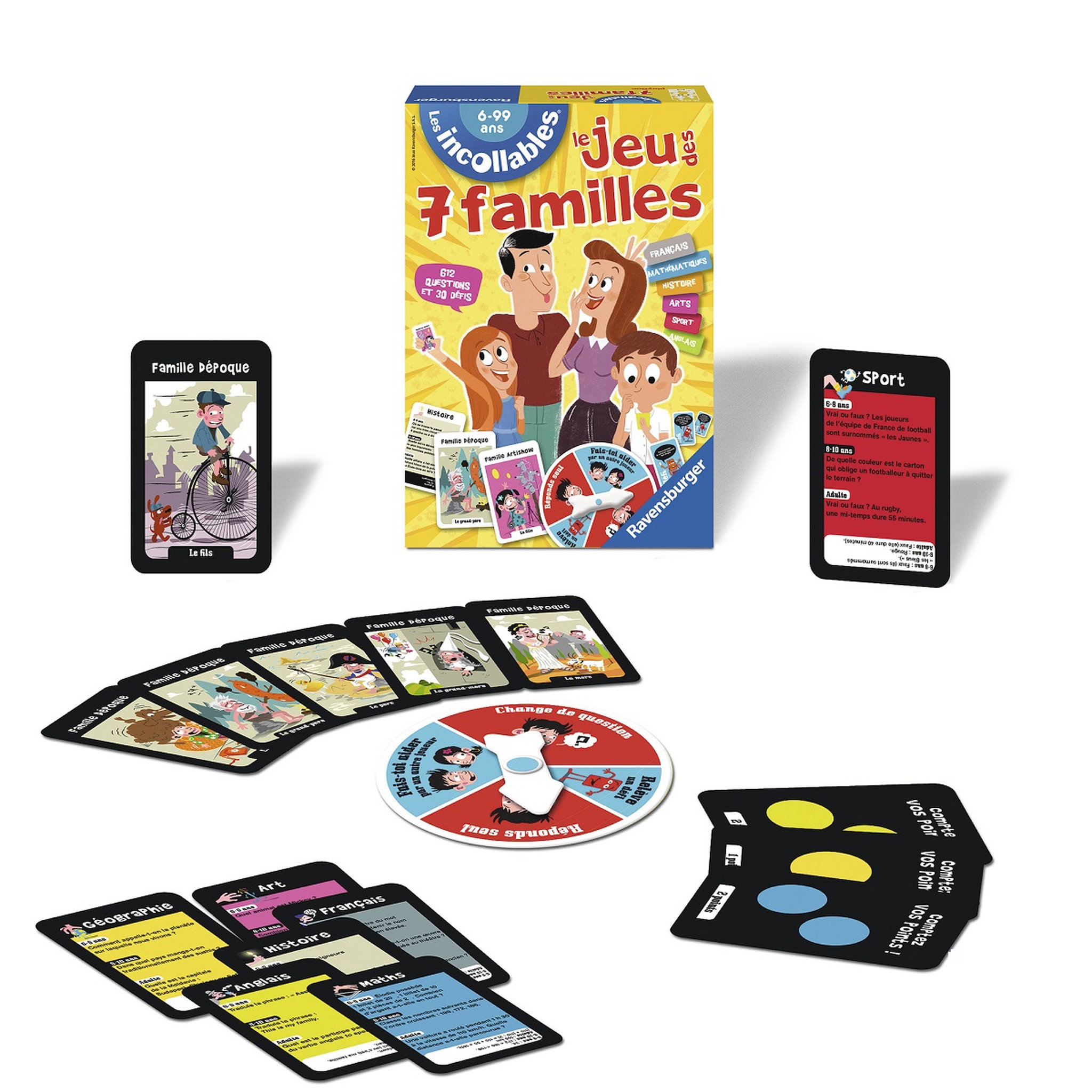 Voir la diapositive 2 : RAVENSBURGER Le jeu des 7 Familles des Incollables