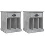 Voir la diapositive 2 : VIDAXL Tables de chevet 2 pcs gris beton 43x36x50 cm