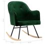Voir la diapositive 6 : VIDAXL Chaise a bascule Vert fonce Velours
