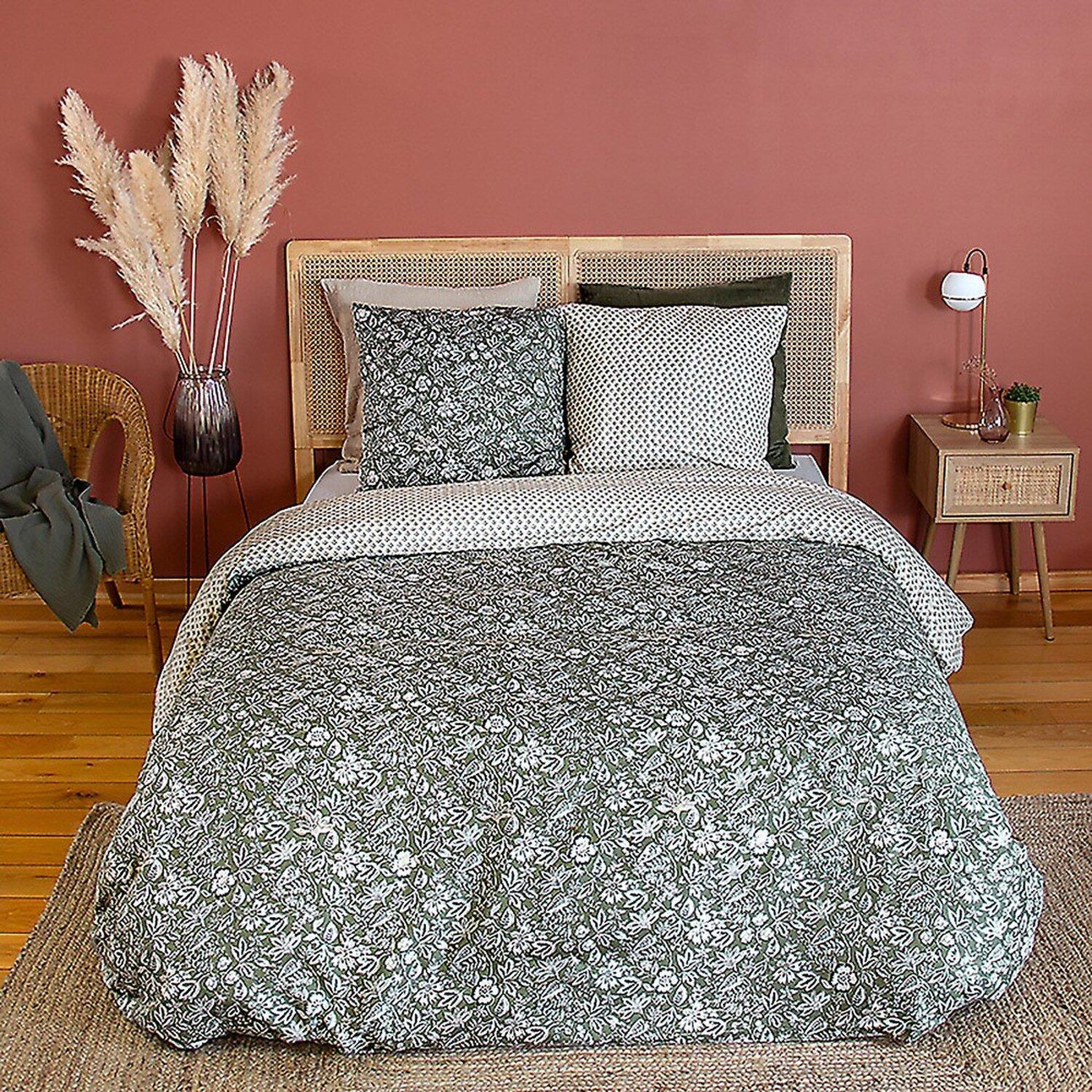 Voir la diapositive 1 : Home collection Parure de couette 3 pcs 100% microfibre, indily