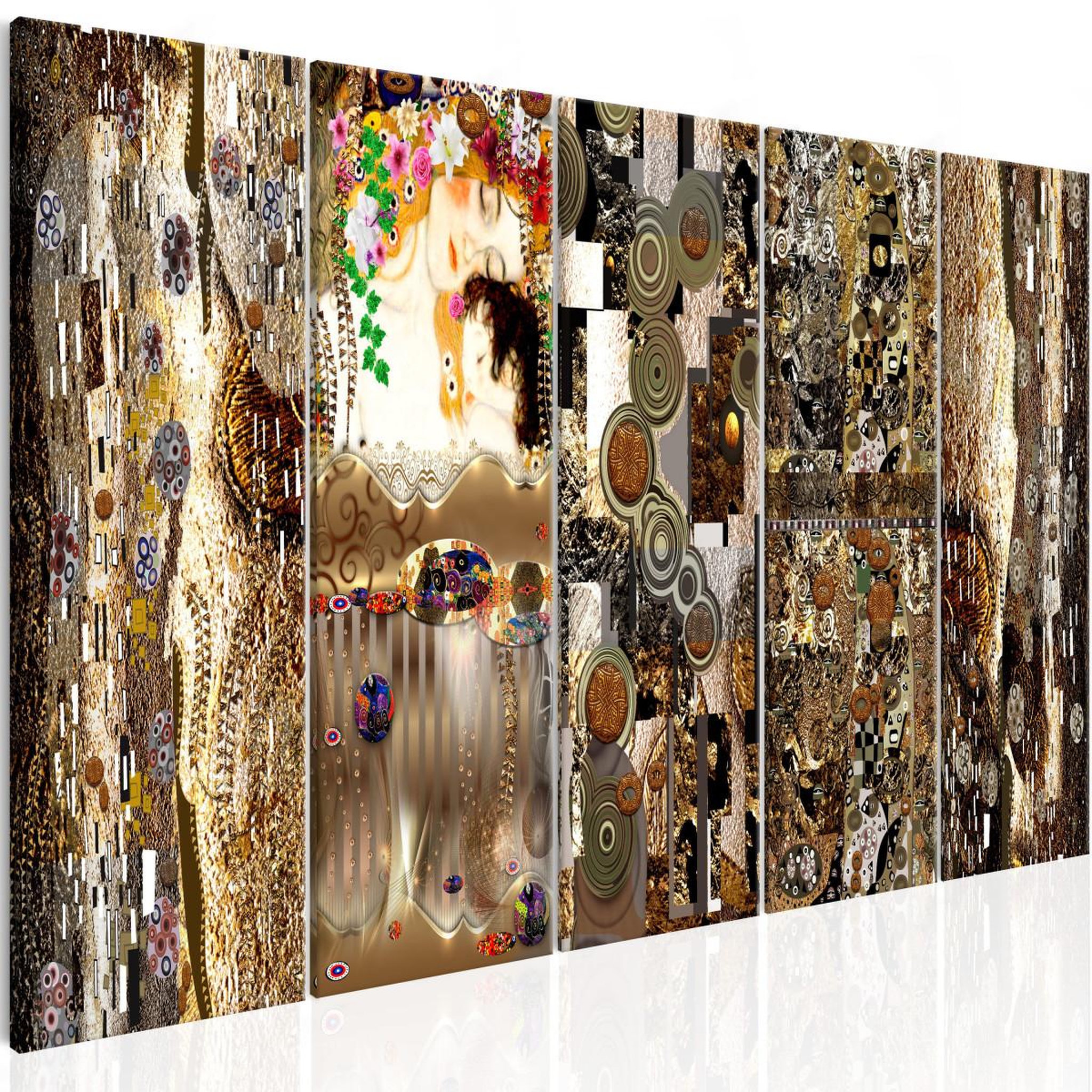 Voir la diapositive 1 : Paris Prix Tableau imprimé 5 panneaux  mom with child narrow