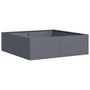 Voir la diapositive 2 : VIDAXL Jardiniere anthracite 100x100x30 cm acier