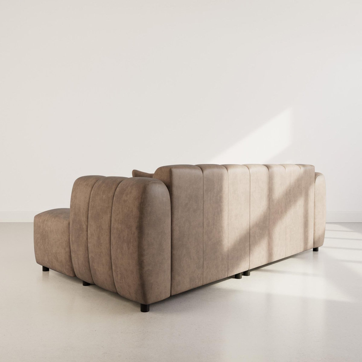 LISA DESIGN Curtis - canapé d'angle droit 4 places en simili