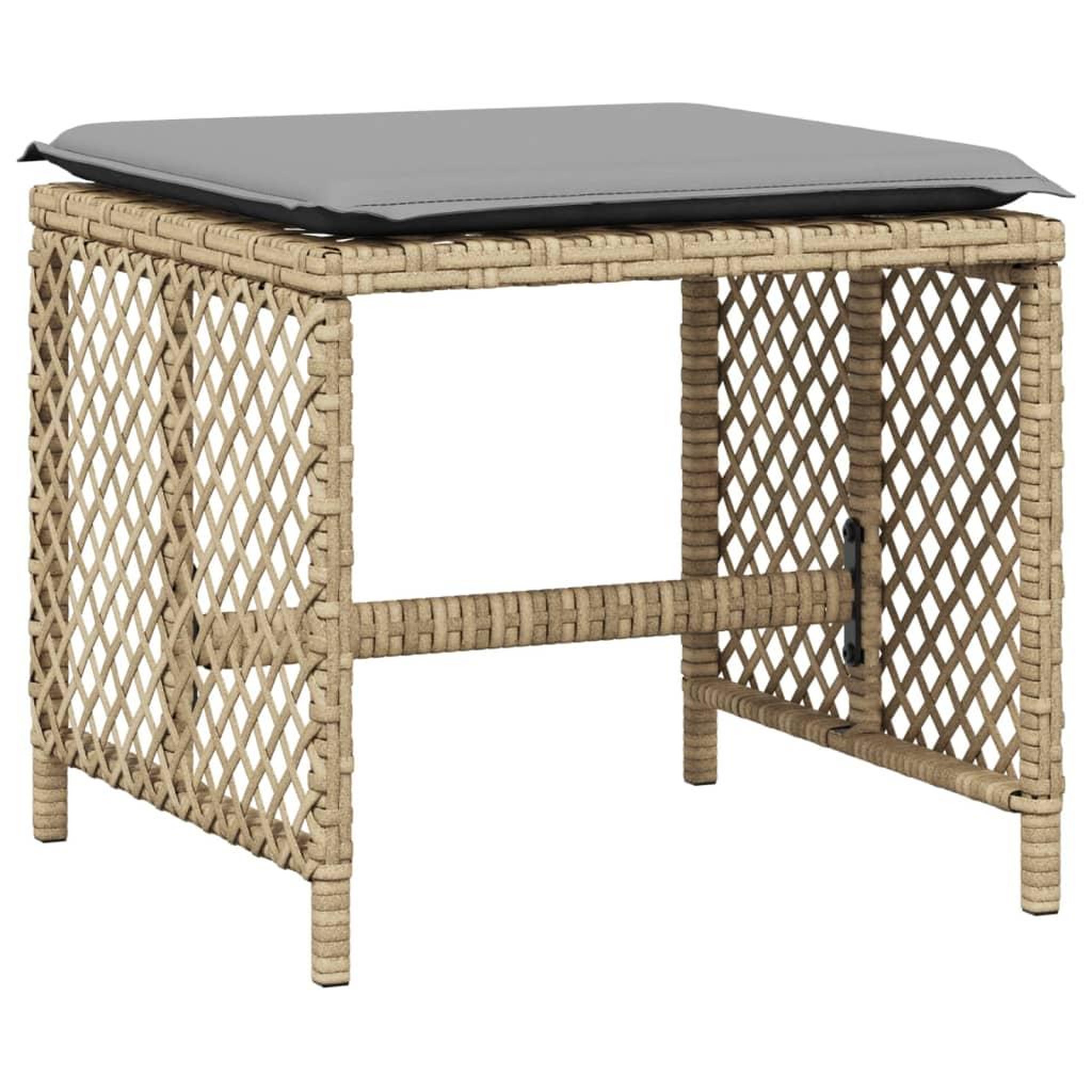 Voir la diapositive 5 : VIDAXL Ensemble a manger de jardin et coussins 11 pcs beige poly rotin