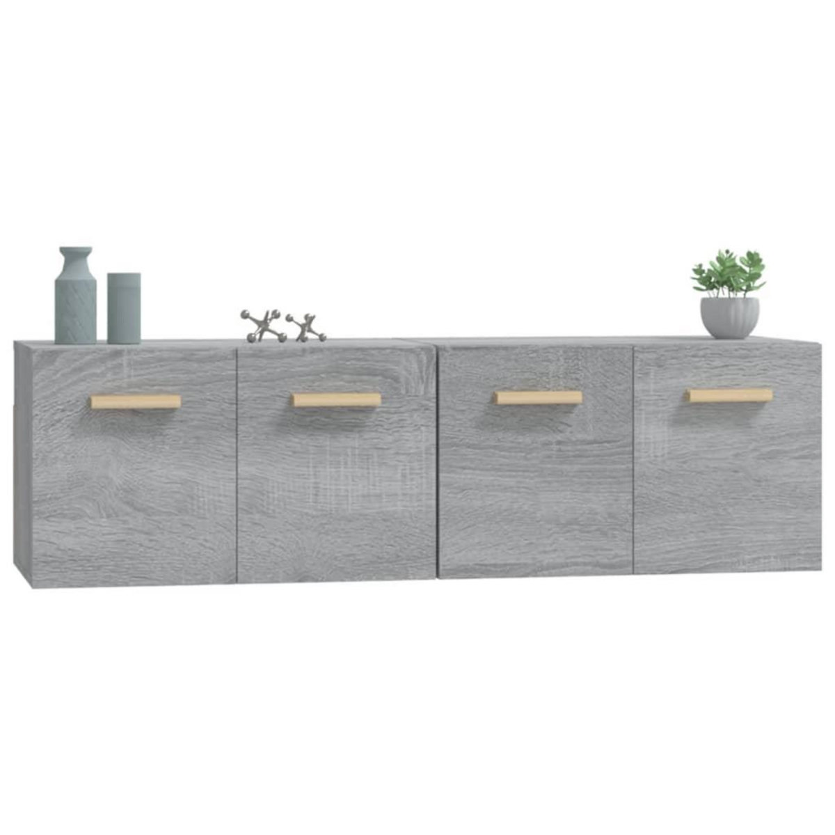 VIDAXL Armoires murales 2 pcs Sonoma gris 60x36,5x35 cm Bois